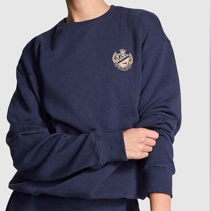 Pink Victoria's Secret Navy Sweatshirt